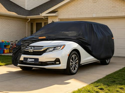 7 Layers Waterproof Car Cover for Honda Odyssey Minivan 1999 (PE-Black / Custom Fit Honda Odyssey)