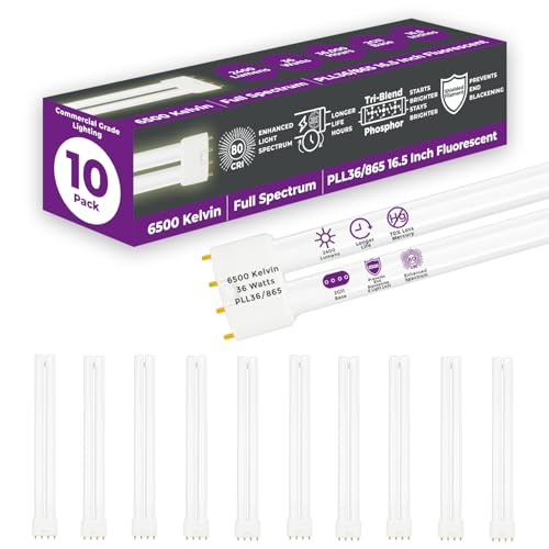 PLL36 865 36W 16.5" Twin Tube Compact Fluorescent Light Bulb 4 (6500k / 10 Count (Pack of 1))