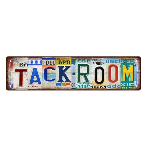 TACK ROOM SPACE Metal Tin Street Sign Bar Cafe Garage Cave Home Room Wall Bathroom Farmhouse Garden Porch Patio Decor (TACK ROOM)