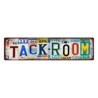 TACK ROOM SPACE Metal Tin Street Sign Bar Cafe Garage Cave Home Room Wall Bathroom Farmhouse Garden Porch Patio Decor (TACK ROOM)