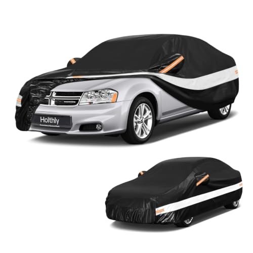 10 Layers Sedan Car Cover Custom Fit for Dodge Avenger (Black Gray / Custom Fit for Dodge Avenger)