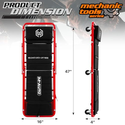 Heavy Duty Convertible Mechanic Creeper (Red / 48")