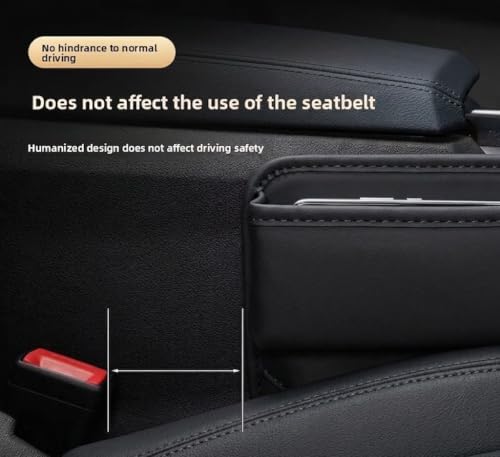 Alymarr Leather Car Seat Gap Filler (Black)