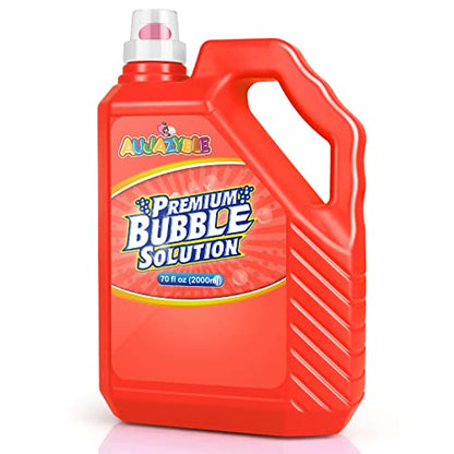 70 OZ Bubbles Refills for Kids (Red-70 Ounce)