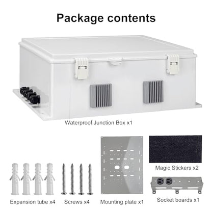 Outdoor Electrical Junction Box with High Power Outlet (18.1"H x 12.6"L x 6.3"W & Outlet)