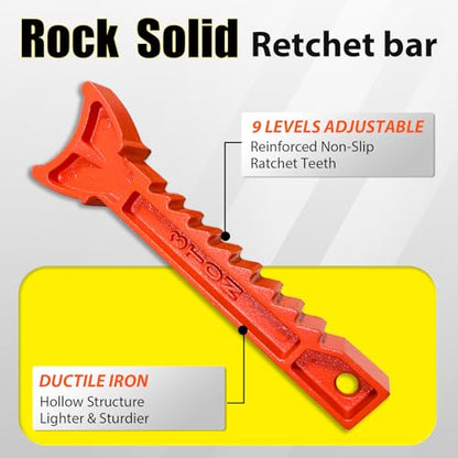 Jack Stands 3 Ton (3 Ton Double Pin Locking with Rubber Pads / Black+Orange)