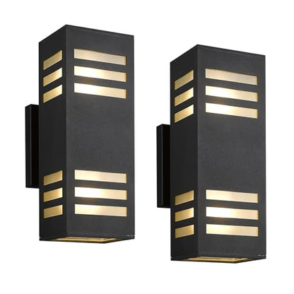 Porch Lights Outdoor Modern (Black/Modern 1 / 13inch (2 lamps))