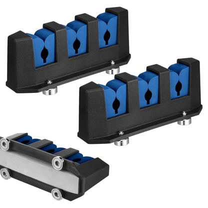 2 Pcs Magnetic Fishing Rod Holder for Car Fishing Pole Rack Vertical Rod Storage Holders for Truck Bed Boat Wall Garage Door (Blue / 3 Rods)