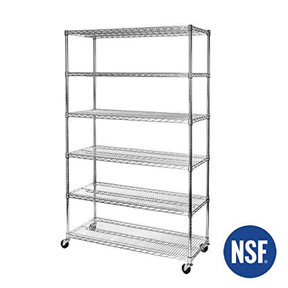 UltraDurable 6 (Steel / 6-Tier Shelving, 48" W x 18" D)