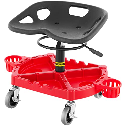 Rolling Garage Stool (Red)