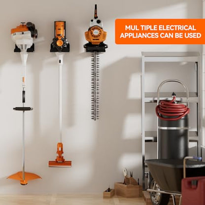 Garage Organizer Trimmer Rack Wall Mount (Black 4 Packs)