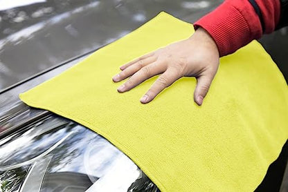 Microfiber Cleaning Cloths (Pack of 36 - 16x16 Inches / Yellow)