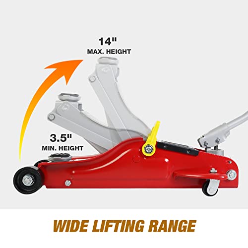 Floor Jack 2.5 Ton (2.5 Ton With Case / Red)