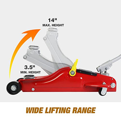 Floor Jack 2.5 Ton (2.5 Ton With Case / Red)