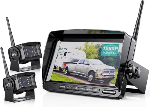 Digital Wireless Backup Camera System Kit (Brown+Black / 7-Inch 2 cameras)