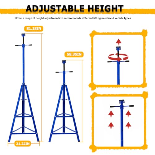 Adjustable Under Hoist Tripod Stand (Blue)