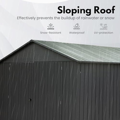 Domi 12'x15' Metal Garage Shed (12x15FT)