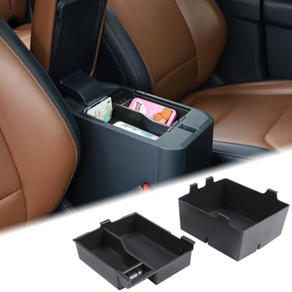 2 Layers Armrest Box Storage Box Compatible with Ford Maverick 2022 (Double Armrest Box Tray)