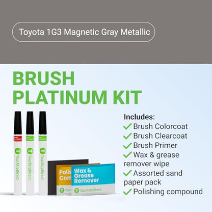 Car Paint Touch Up Brush Kit (Brush - Platinum Kit / Magnetic Gray Metallic)