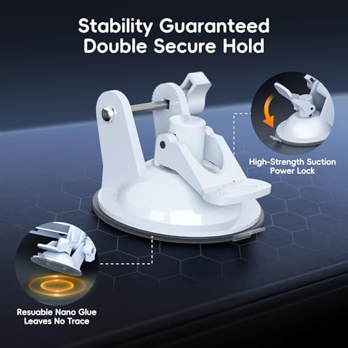 for Starlink Mini Suction Cup Mount for Dashboard & Windshield Ensures Stable Satellite Signal (Finger Pull)