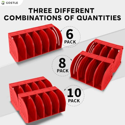 5 Inch Professional Sanding Discs Storage Bins (8 bins / Red)