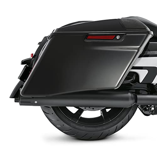 Motorcycle 4" Stretched Saddlebags Fit For Harley Touring 2014 (4" Stretched-Vivid Black W/ Black Latches & 5x7 Lids)