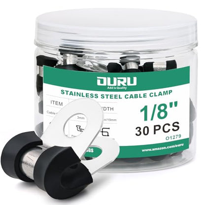 1 8 Inch Cable Clamps (30pcs - 1/8")