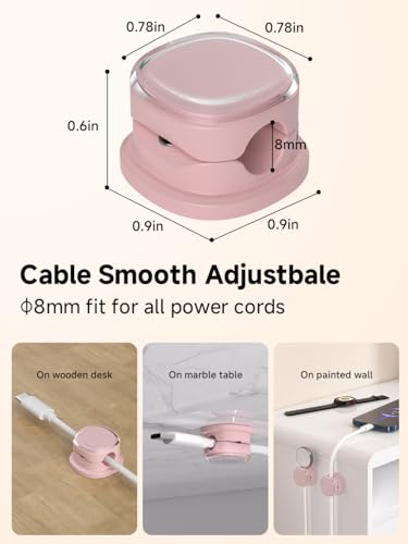 Magnetic Cable Clips (9-PCS Purple)