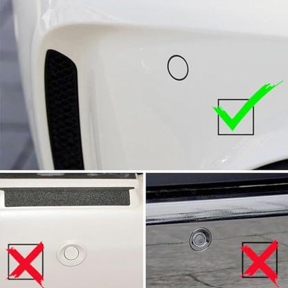 Parktronic 4 Parking Sensors Kit Reverse Backup Radar System PDC Rea View with Sound Warning Ultrasonic Distance Detection for Car Vehicle Garage Automobile (Black-)