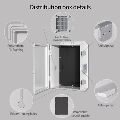 Outdoor Electrical Junction Box (13"H x 9.2"L x 5.6"W & Standard)
