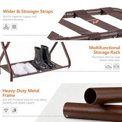 Luggage Rack for Guest Room (Brown)