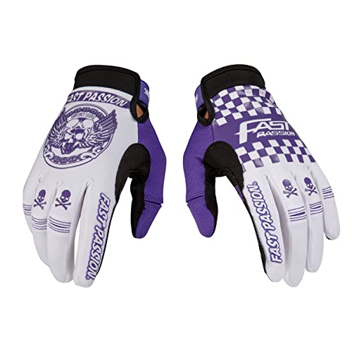 Motorcycle Gloves for Men Women (X-Large / White/Purple01)