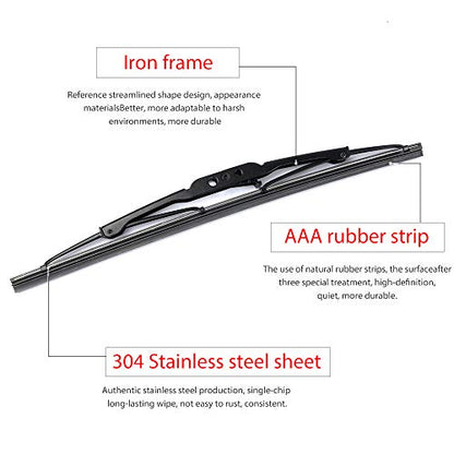 20935081 Rear Windshield Wiper Arm Blade Set (16"+13"（Top Lock）)