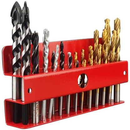 Drill Bit Organizer Heavy Duty (Red Magnetic Drill Bit Holder)