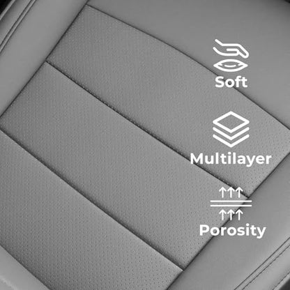 Camry Car Seat Covers Custom for Toyota 2025 2026 Camry (Leatherette(Black/Gray) / 2025-2026 Camry Hybrid (XLE/XSE))