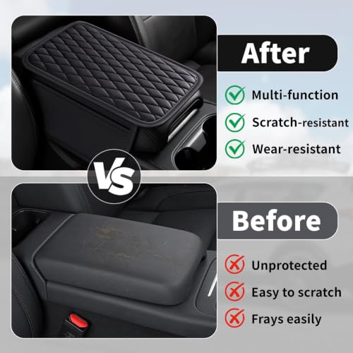 Upgraded Center Console Cover Fit for Volkswagen Taos 01 (Fit for Volkswagen Taos / #001 Black)