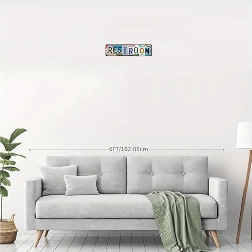 RESTROOM SPACE Metal Tin Street Sign Bar Cafe Garage Cave Home Room Wall Bathroom Farmhouse Garden Porch Patio Decor (RESTROOM)