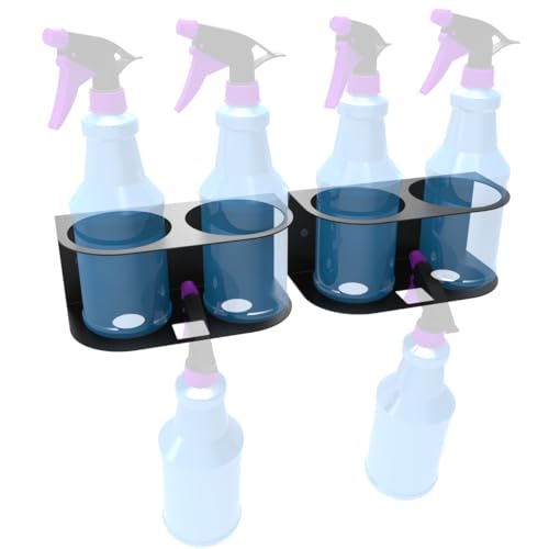 2 Pcs of 2 Spray Bottles Holder Steel Wall Mount (SBH-2B2Pcs)