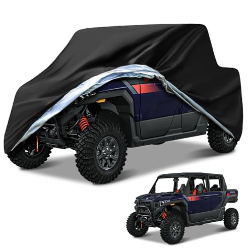 UTV Cover Heavy Duty 300D Waterproof Outdoor Storage 4 (up to 157"L (Black))