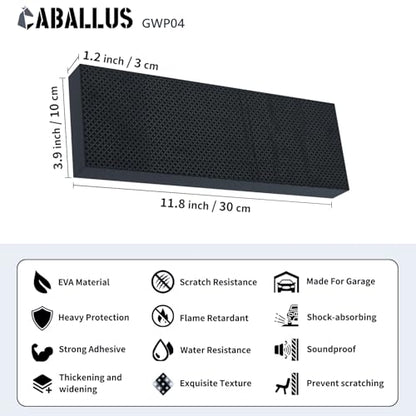 GWP04 Garage Wall Protector and Car Door Guard (4-Pack Black)