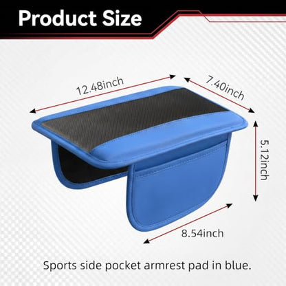 Car Center Console Organizer Cover (Blue)