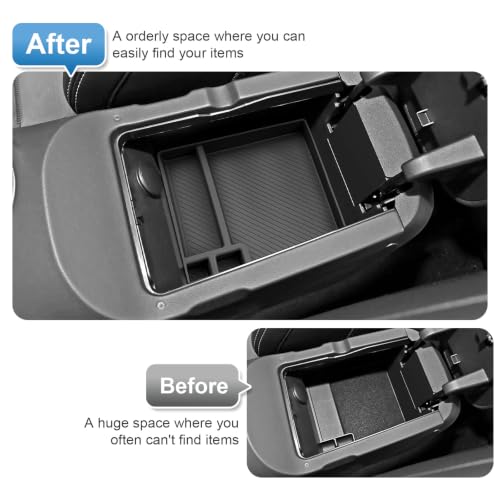 2024 2025 2026 Mustang Center Console Organizer Bottom (Black - Armrest Lower)