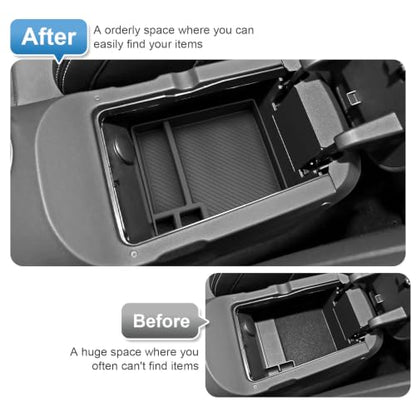 2024 2025 2026 Mustang Center Console Organizer Bottom (Black - Armrest Lower)