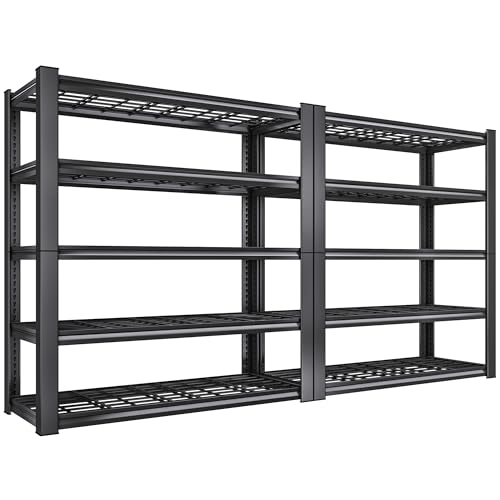 2 Pack Commercial Heavy Duty Shelving (Black)