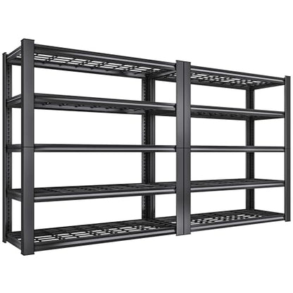 2 Pack Commercial Heavy Duty Shelving (Black)