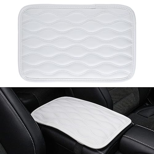 Auto Center Console Pad (white-line)