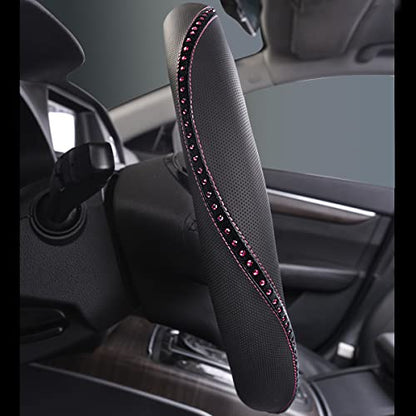 Bling Diamond Leather Steering Wheel Cover (Hot Pink Diamond 1PCS)