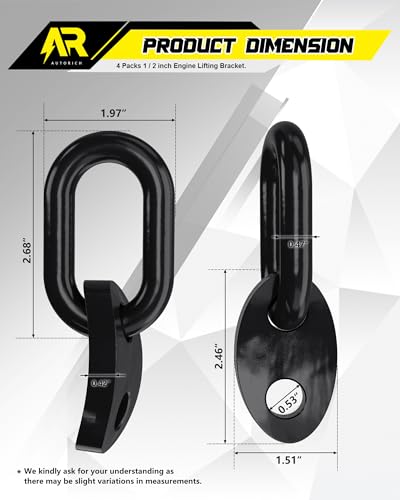 7100 Lifting Bracket Set for Engine (Black)