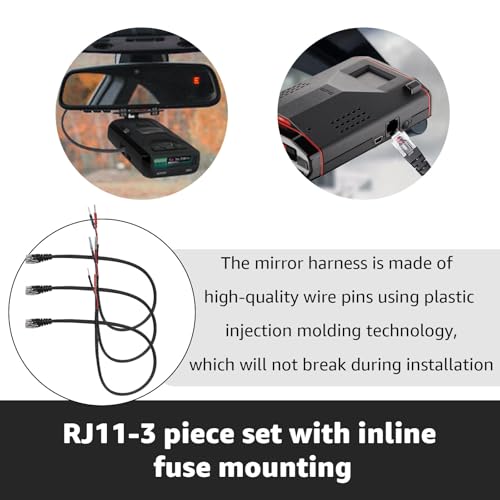 16.5" RJ11 Mirror Tap Radar Detector Cord for Escort Uniden V1 & More