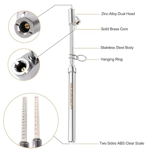 Heavy Duty Tire Pressure Gauge 10 (Silver / 1pack)